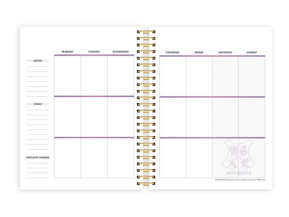 Harry Potter Weekly Planner  - Hogwarts Floral Crest