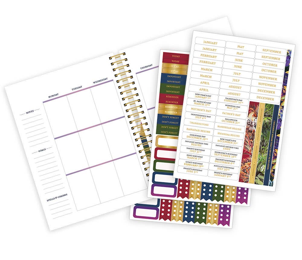 Harry Potter Weekly Planner  - Hogwarts Floral Crest