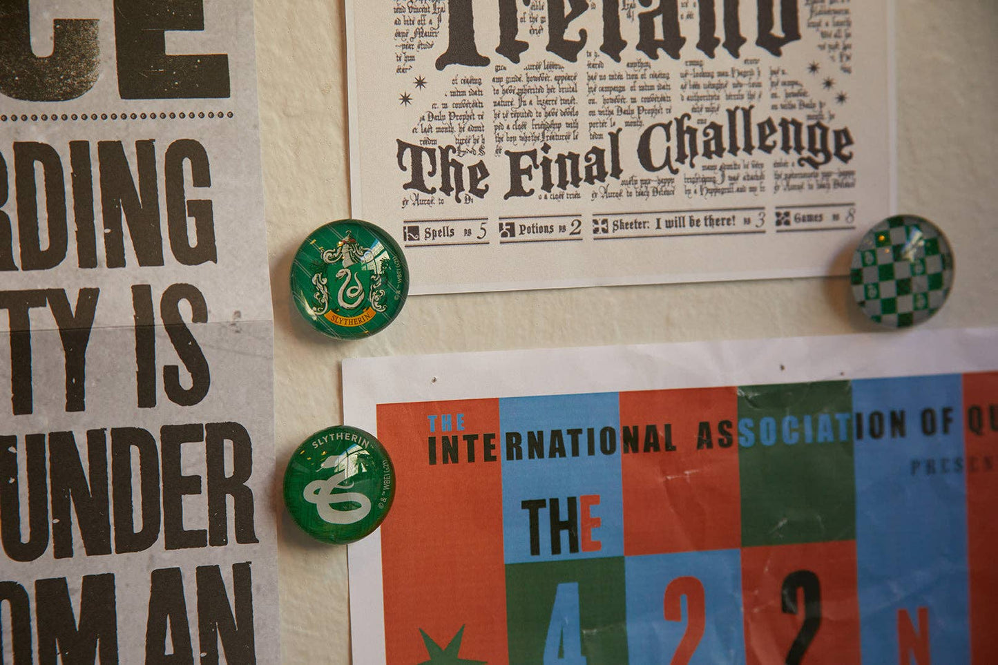 Harry Potter: Slytherin Glass Magnet Set (Set of 6)